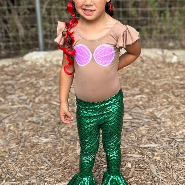 +FISH&KIDS+ ALLOVER EMBROIDERY MERMAID SHORTS | 4-5y