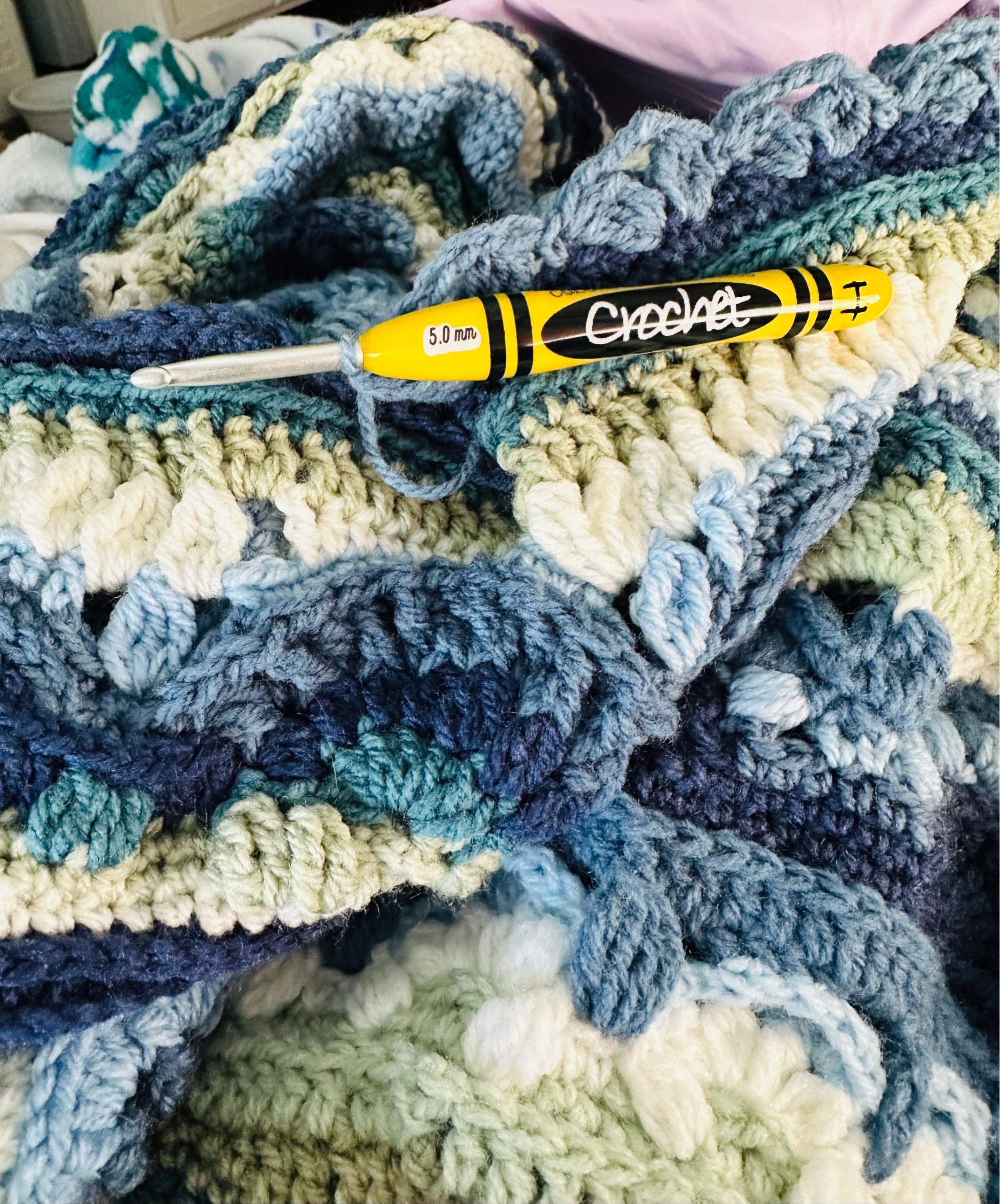 Colors of Kindness Crochet Hook, Crayon Crochet Hook, Crochet Hook, Ergonomic Crochet Hook, Custom Crochet Hook, Hooked by Holtby