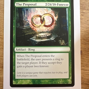 the proposal mtg card Original Artwork Custom Magic the Gathering Card