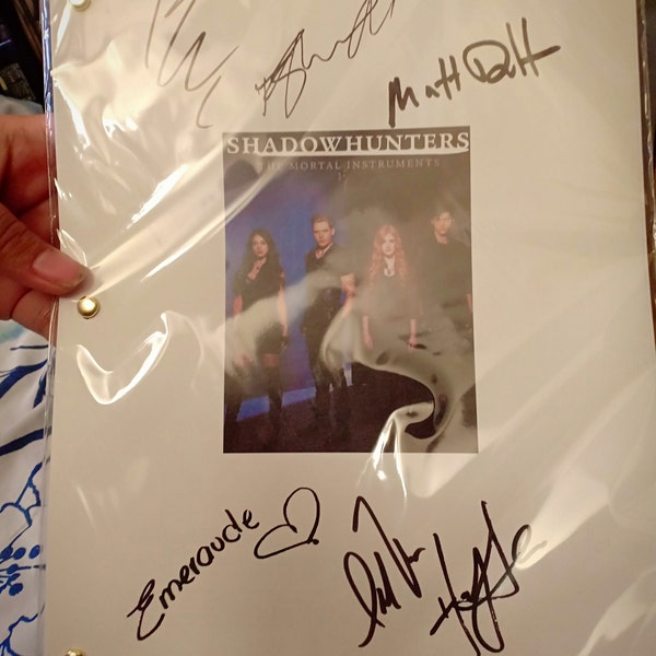 Shadowhunters TV Show Script Signatures Autograph Reprint Katherine ...