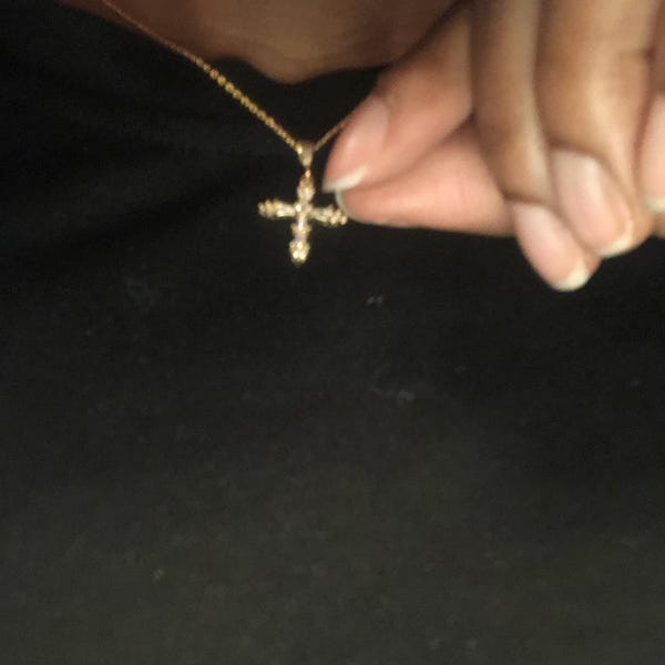 (SILVER 925) Pebble Cross Piercing