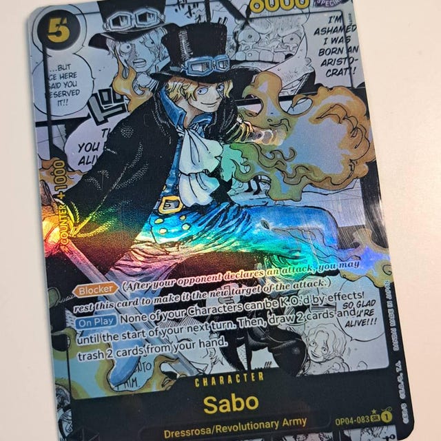 Sabo (OP04-083) Manga Rare Proxy One Piece Card Game - Etsy