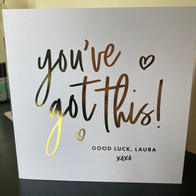 Good Luck Card, Personalised You've Got This Card, Best of Luck Card ...