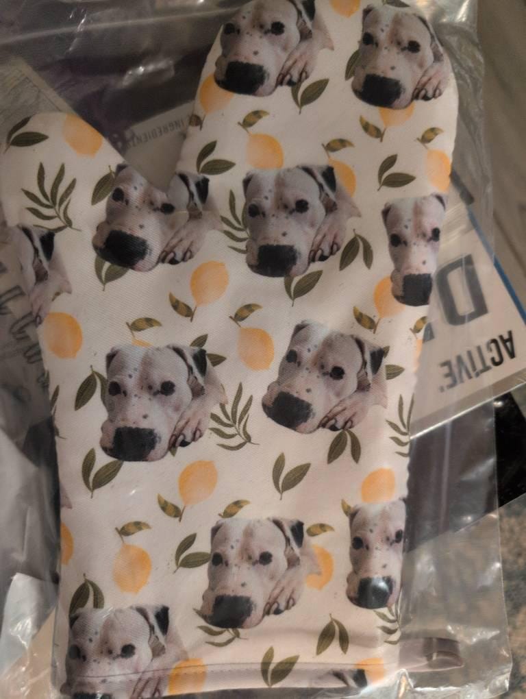 Customized Dog Mitt - Put Your Cute Dog on Custom Oven Mitts, Dog Lovers, Dog GIft, Dog Personalized, Dog Gift Socks, Christmas Gift