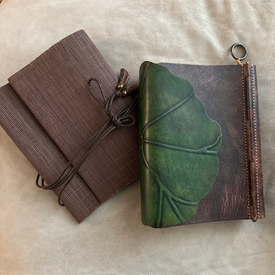 Leather Notebook Lychee Pattern Head Layer Cowhide A6 Loose-Leaf Diary