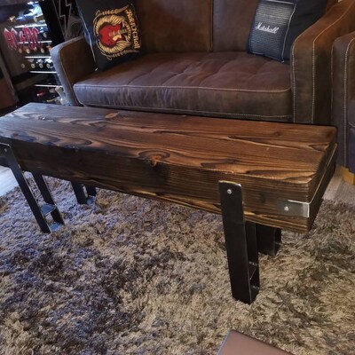 LEMBERG Wandregal Aus Holz & Metall - Schweberegal 80cm Im Industrie-Design