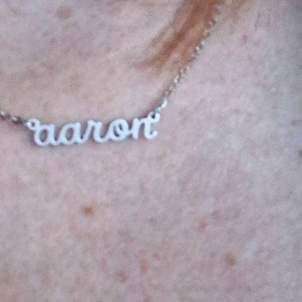 Personalized Name Necklace • Stainless Steel Silver Nameplate ...