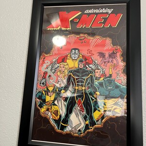 Signed Astonishing X-men Print: Cyclops, Wolverine, Beast (11x17