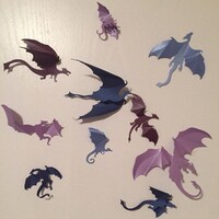Game of Thrones Inspired 3D Dragon Wall Art: Dragon Silhouettes ...