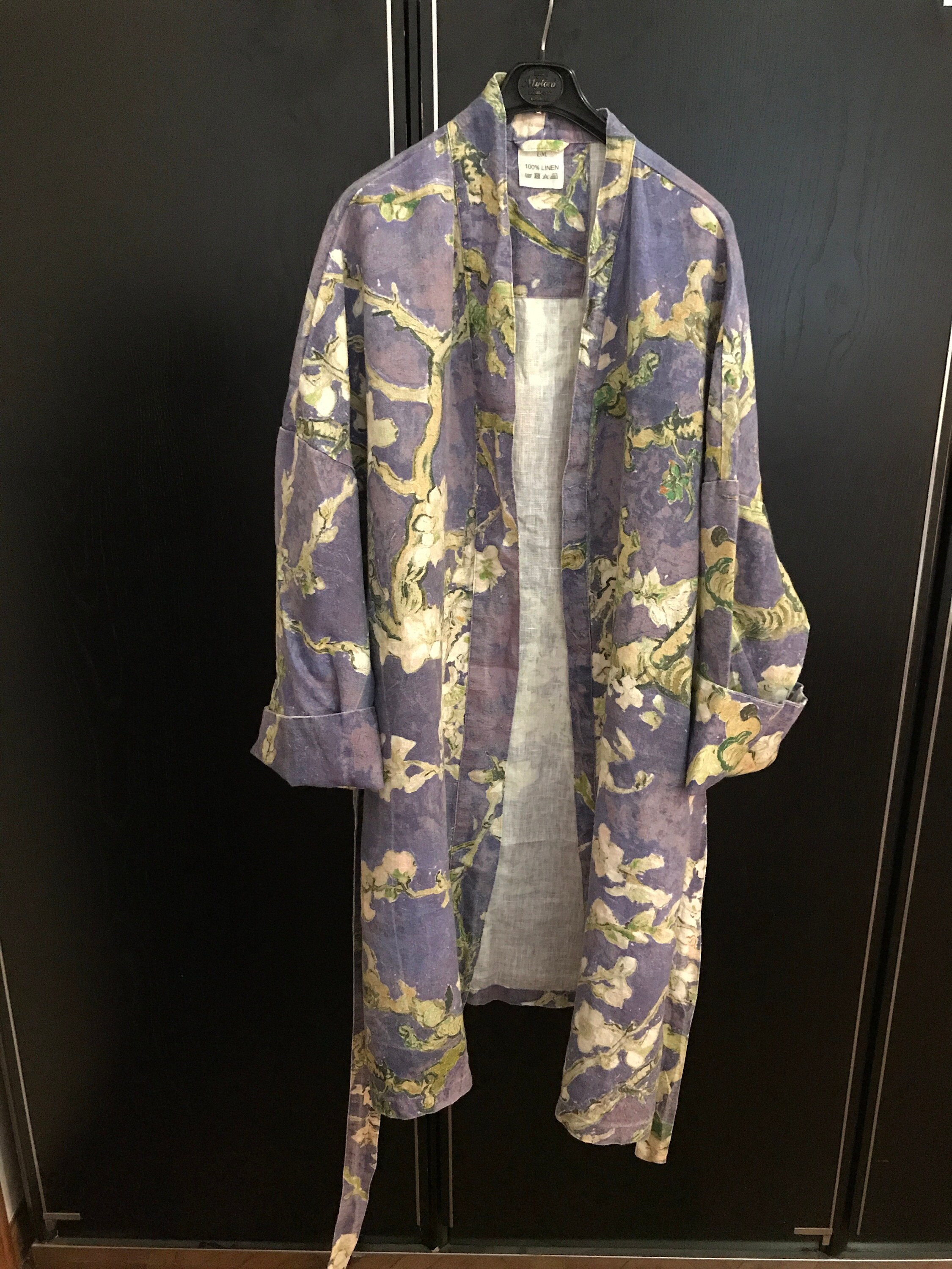 Kimono robe, Vincent van Gogh, kimono cardigan, bathrobe, Almond ...