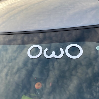 Owo Decal, Emoticon Meme Laptop Sticker, Furry Fandom Car Window ...
