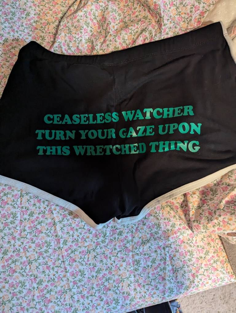 Ceaseless Watcher Dolphin Shorts | Custom Dolphin Shorts | Y2K Shorts | Cute Shorts | Funny Shorts | Y2K Shorts | Lounge Shorts |