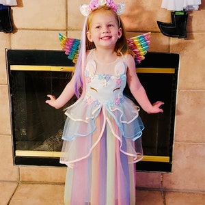 READY TO SHIP Unicorn Rainbow Dress Tutu Dress Unicorn Tulle Dress . - Etsy