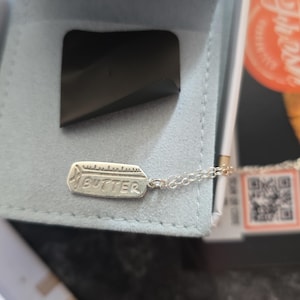 Customer photo, Stick of Butter Necklace