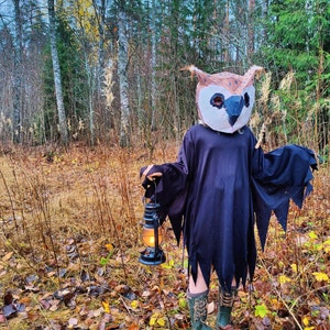 Mzztino Eulen Maske Halbgesicht – Aus Weichem PU-Schaum, Für Cosplay, Karneval & Halloween-Partys
