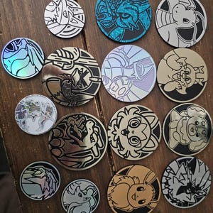 Official Pokemon Coins - Regular & Jumbo Size Random Assortment - Etsy