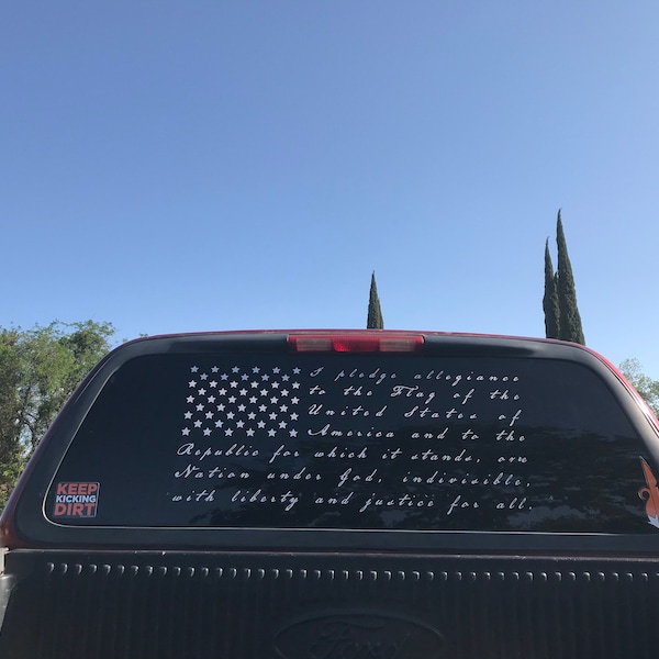 American Flag, Pledge of Allegiance, Pledge Sticker, Flag Decal ...