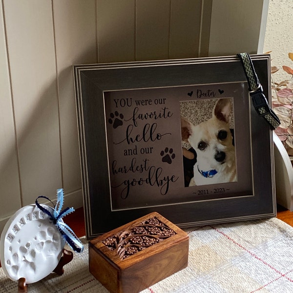 Dog Memorial Picture Frame for Loss of Pet, Remembrance Frame for Your ...