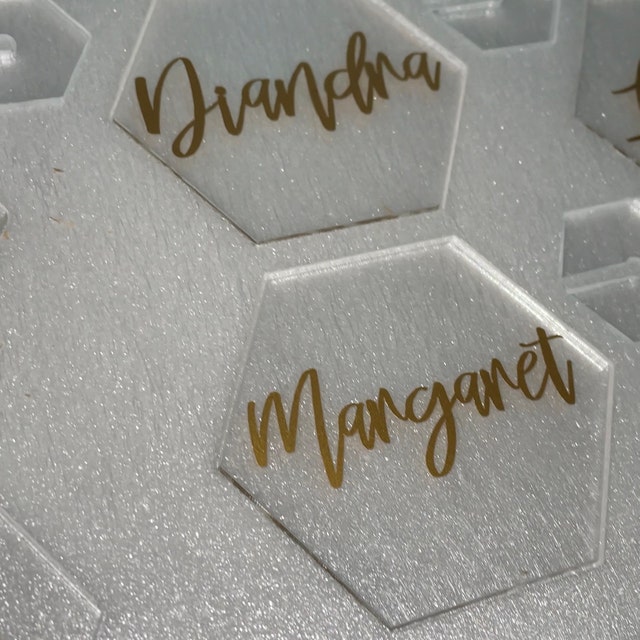 Custom Acrylic Name Tags Place Cards with Hammond Haus — AMANDA N
