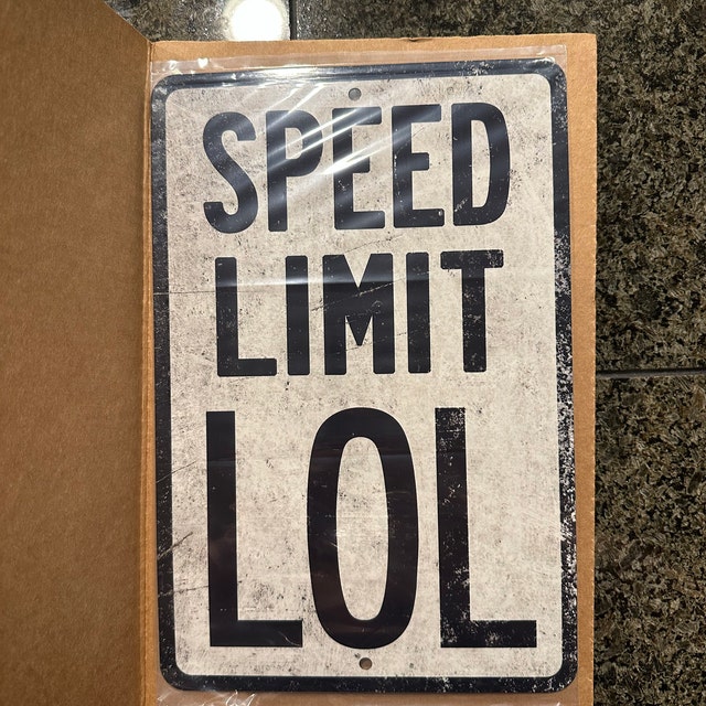 Custom Speed Limit Sign: Distressed Metal, Pick Your Number - Etsy