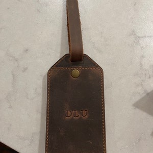 Personalized Leather Luggage Tags Monogrammed Leather Bag Tags - Etsy