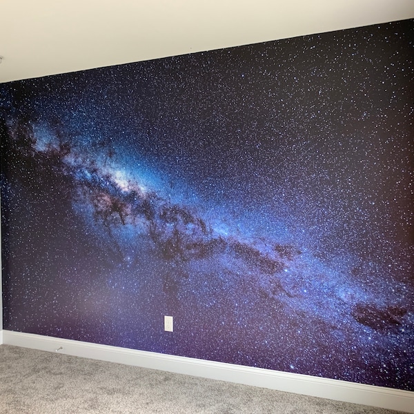 Space Galaxy Stars Milky Way Planets Wall Murals Removable Peel and ...