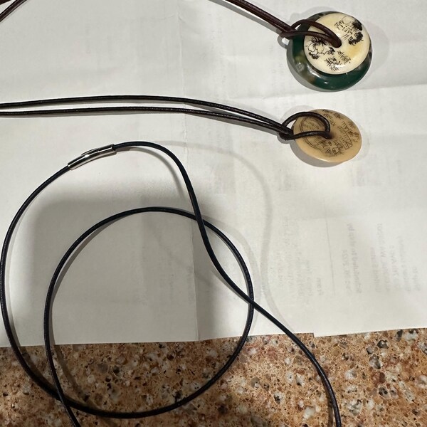thumbnail image 2 of Ny6design Leather Cord Necklace With Bayonet Clasp – 2mm, 3mm, Or 4mm – Black Or Brown 2 of 4