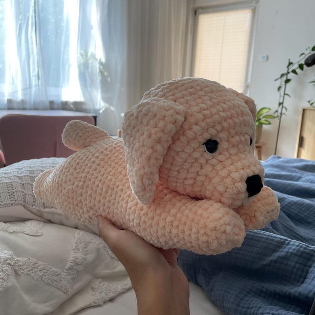 かぎ針編みのゴールデンレトリバーの子犬の編み図：リトルポテト