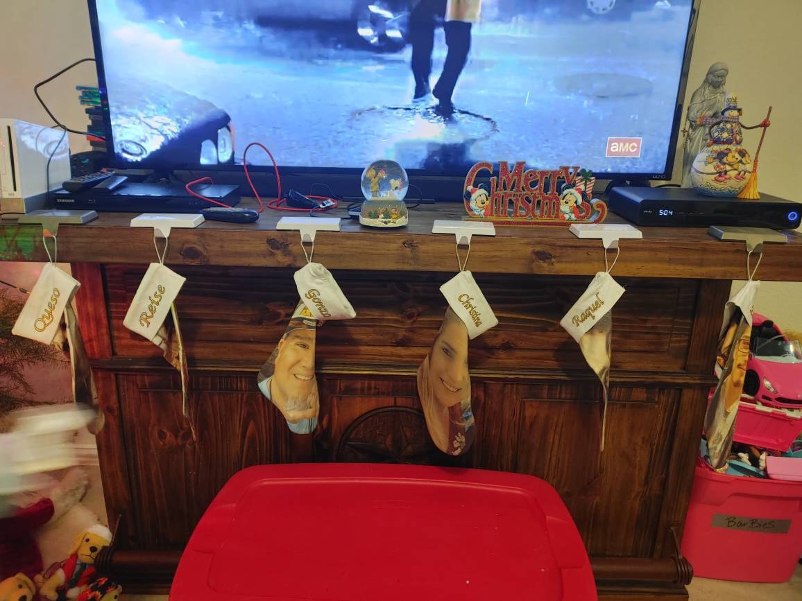 Personalized Photo Name Christmas Stockings Custom Stockings Family Stockings  Stockings Christmas Stockings  Stocking