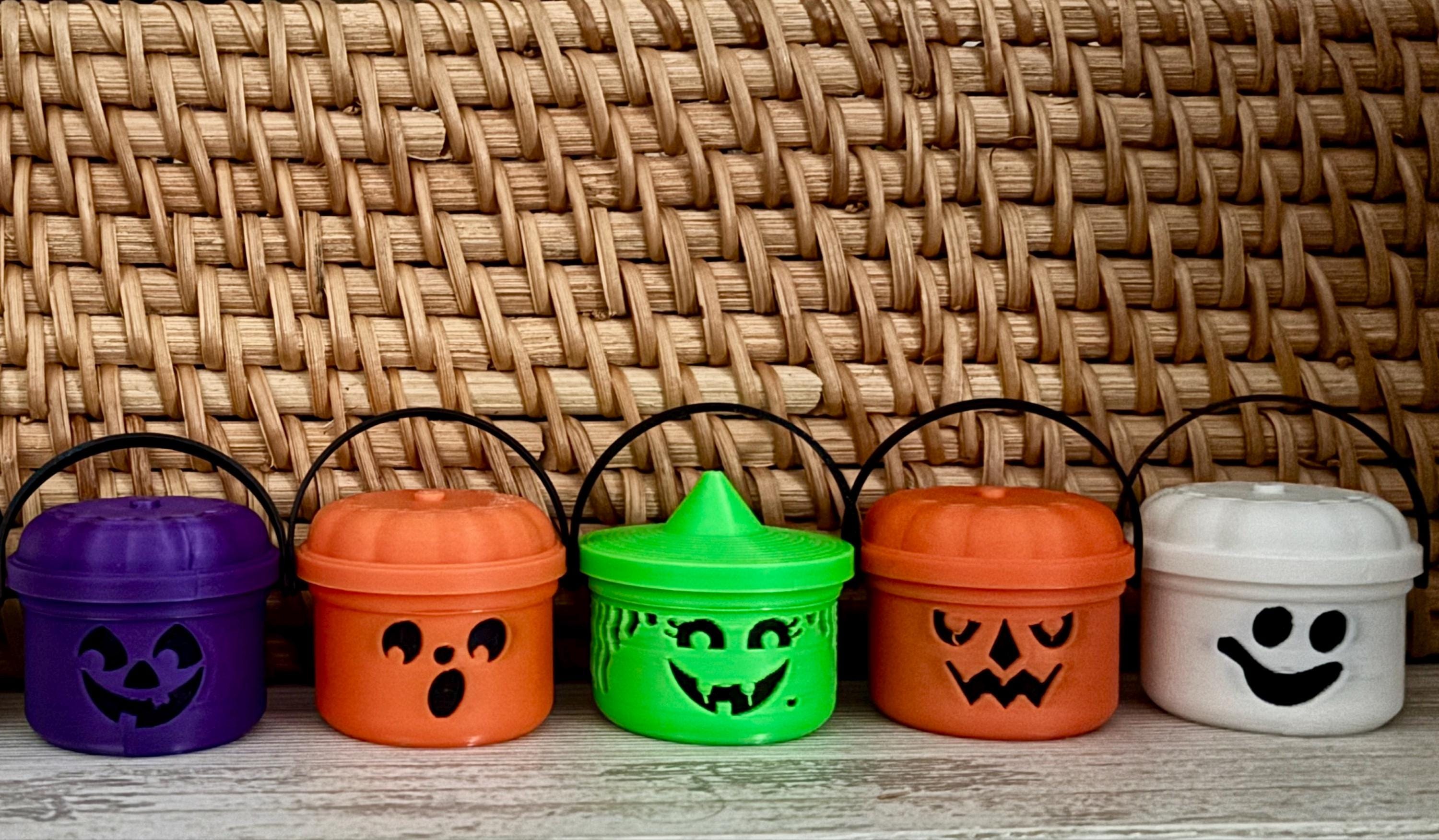 3D printed Inspired Mini McDonald's Halloween Buckets McSpooky Buckets: Witch, Ghost, Goblin, Pumpkin  & Boo - Mini Halloween Fun!