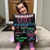 First Day or School Chalkboard Sign, Back to School Sign, Reusable ...