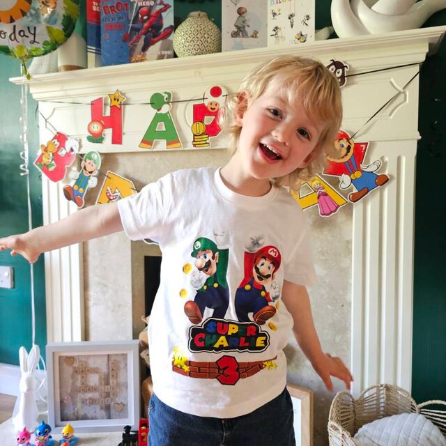 Super Mario Brothers Custom T-shirt Personalize tshirt Birthday gift, Tee, Bros Super Mario Brothers Custom T-shirt Personalize tshirt Birthday gift, Tee, Bros