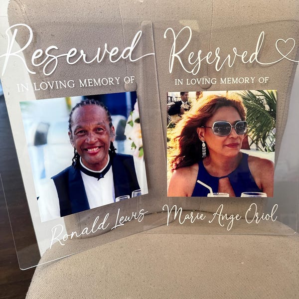 Reserved Memorial Sign, Personalized Memorial Plaque, in Loving Memory ...