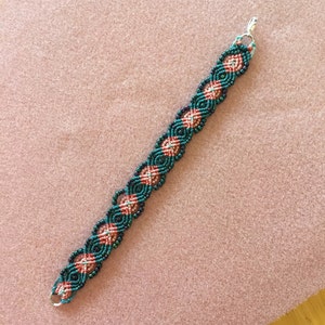 Micro Macrame Tutorial Leaves Bracelet Pattern Beaded Macrame Jewelry ...