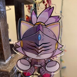 Sonic and Black Knights Dangling Acrylic Keychain: King Arthur