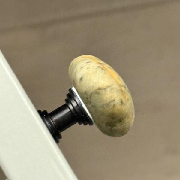 BEACH Stone Cabinet Knobs Stone Drawer Pulls CUSTOM ORDERS W/ Stone