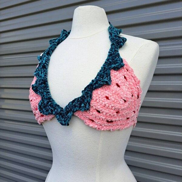 Strawberry Crochet Top PATTERN Crochet Bralette Pattern Only Crochet