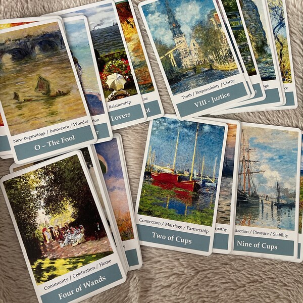 Claude Tarot Deck. Impressionism Art Tarot Etsy