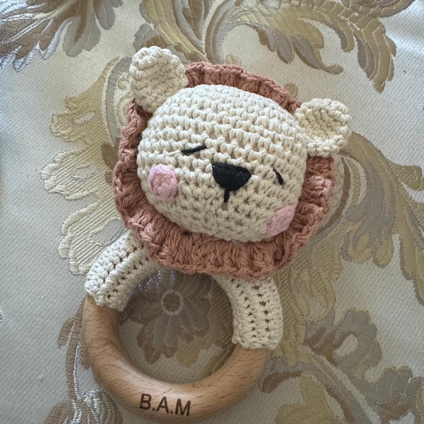 Elf Boy Bamboo Crochet Rattle