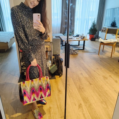 Silk Ikat Mini Totebag 008