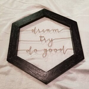 Dream Try Do Good Sign Boy Meets World Art Framed Motivational Wall ...