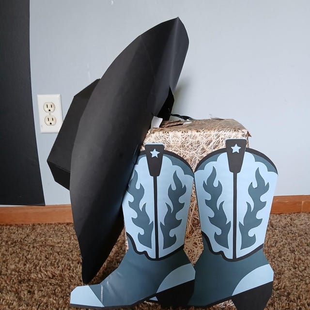 3D Cowboy Boot SVG, Paper Cowgirl Boot, Cricut Cowboy Boot Decor