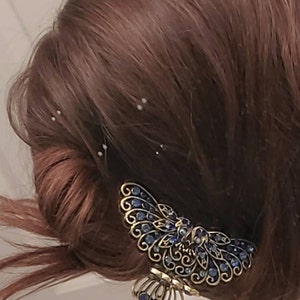 New Fashion Blue Austrian Crystal Metal Water-Drop hair