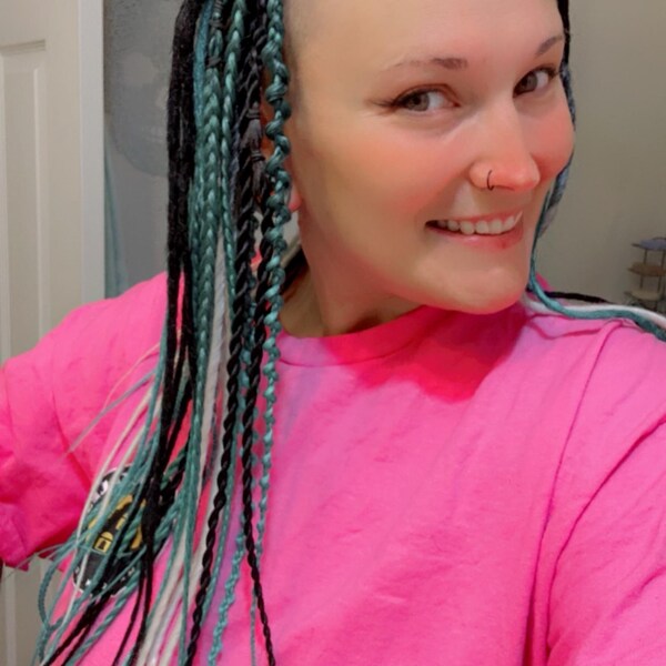 Full Head Lightweight DE Braids With Curls – 50 Double-ended Kanekalon ...