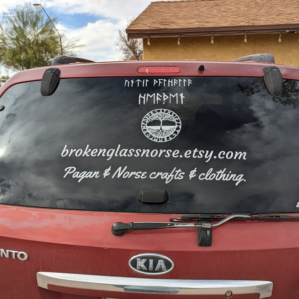 Until Valhalla in Norse Runes Vinyl Decal V2 - Viking Elder Futhark ...