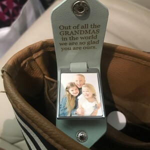 Personalized Leather Photo Keychain, Drive Safe, Handwritten Message ...
