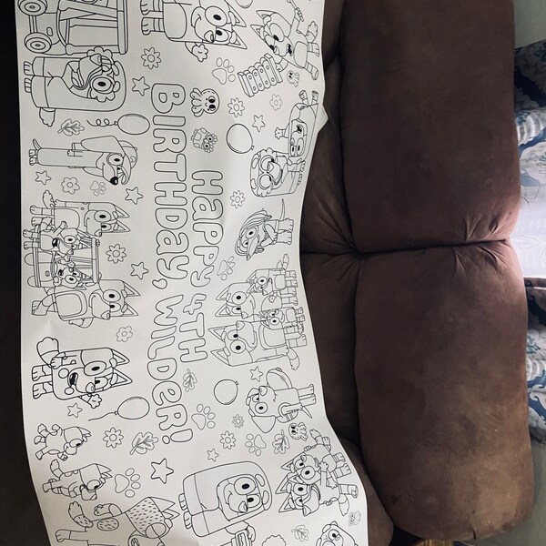 GIANT Camping Coloring Banner 6 Feet Tall Huge Table Covering to Color ...