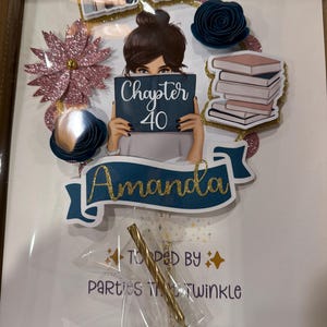 Kit Decorazioni Feste A Tema Libri – Compleanno Lettura Con Striscione Happy Birthday, Topper Per Cupcake E Palloncini Per Biblioteca E Scuola - 6