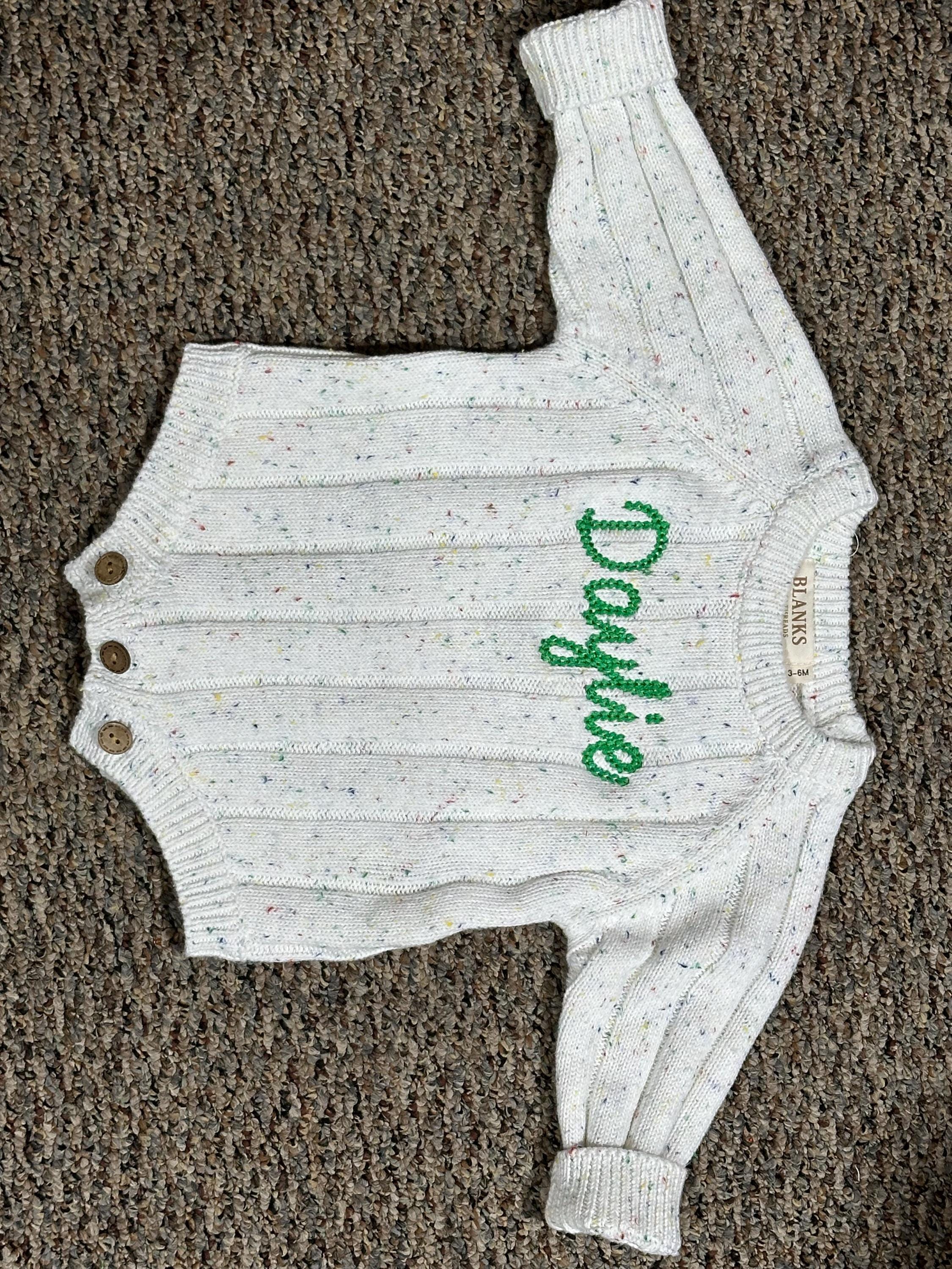 Customer project using Extra Bold Chain Stitch Handwritten Font Cookie embroidery design