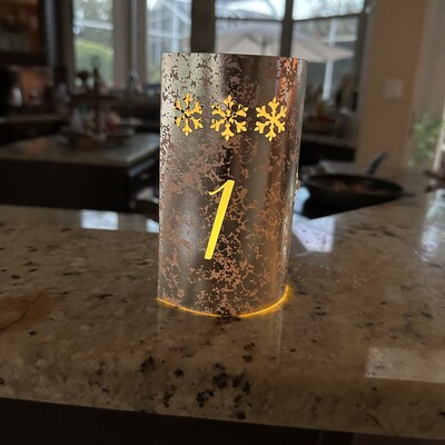 ART DECO Table Number Luminaries Wedding Table Numbers Free Standing ...